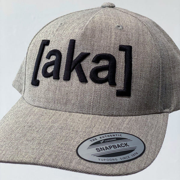 AKA Snapback Hat - Black on Heather Grey - [aka]