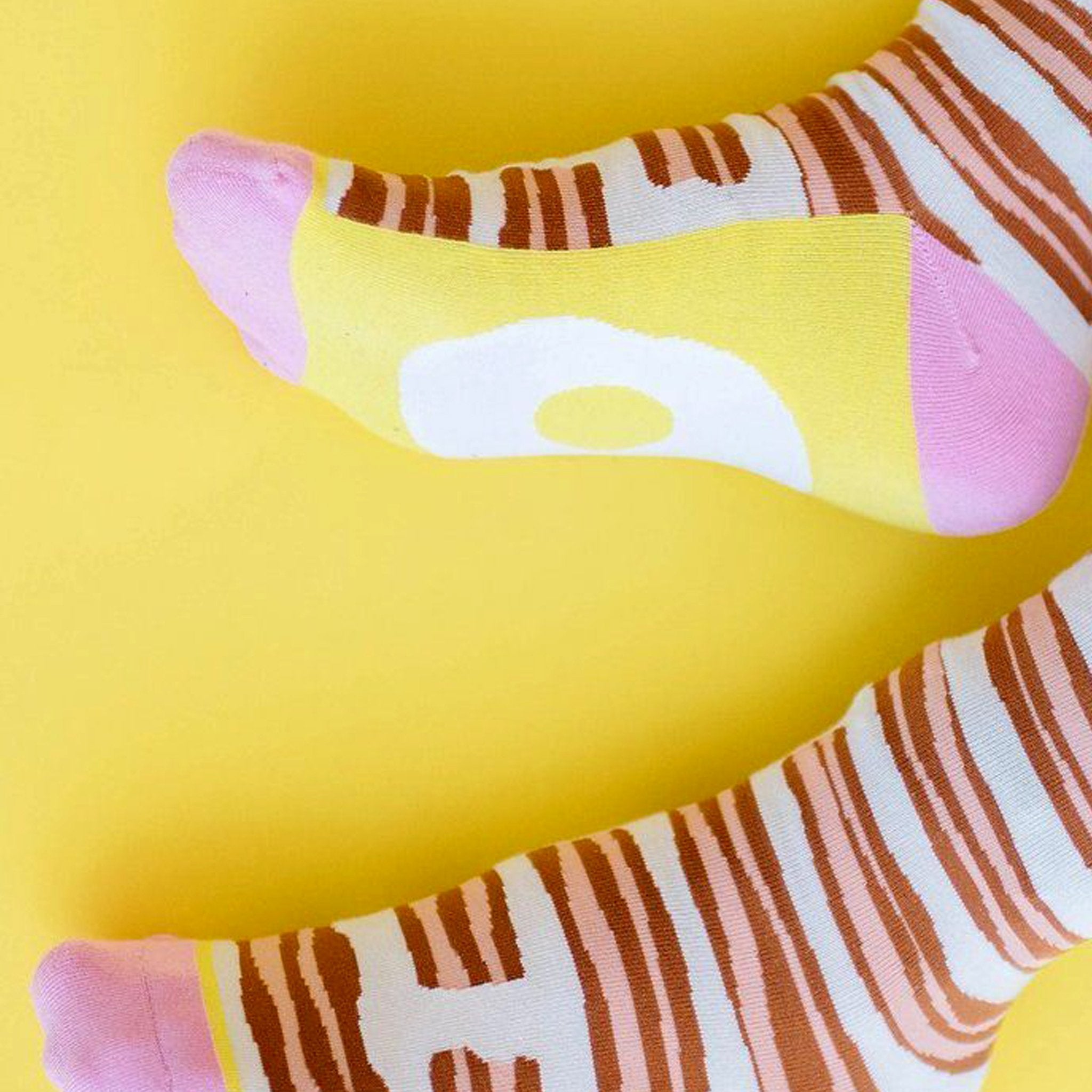 Bacon and Eggs Crew Sock - [aka]