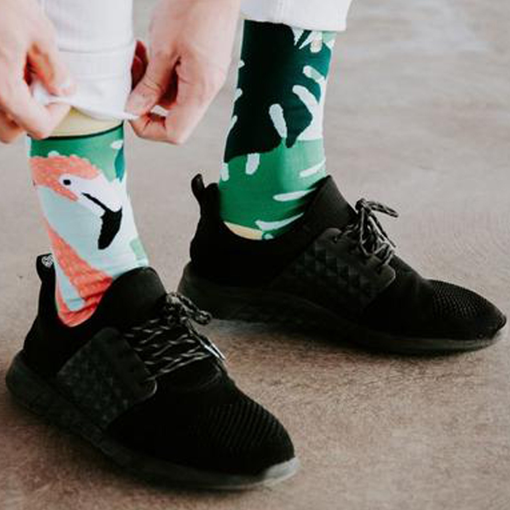 Flamingo Crew Sock (Large) - [aka]