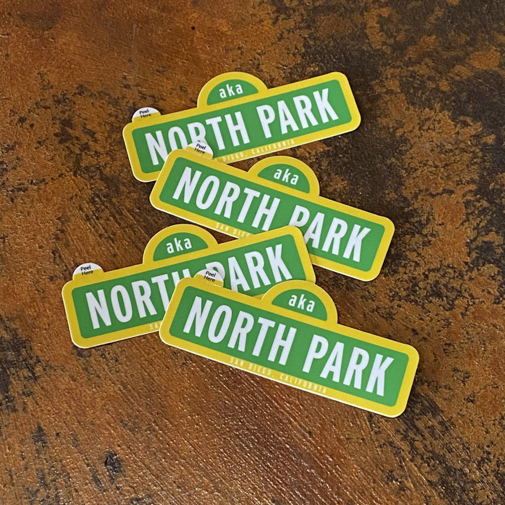 North Park Street Sign Sticker - [aka]