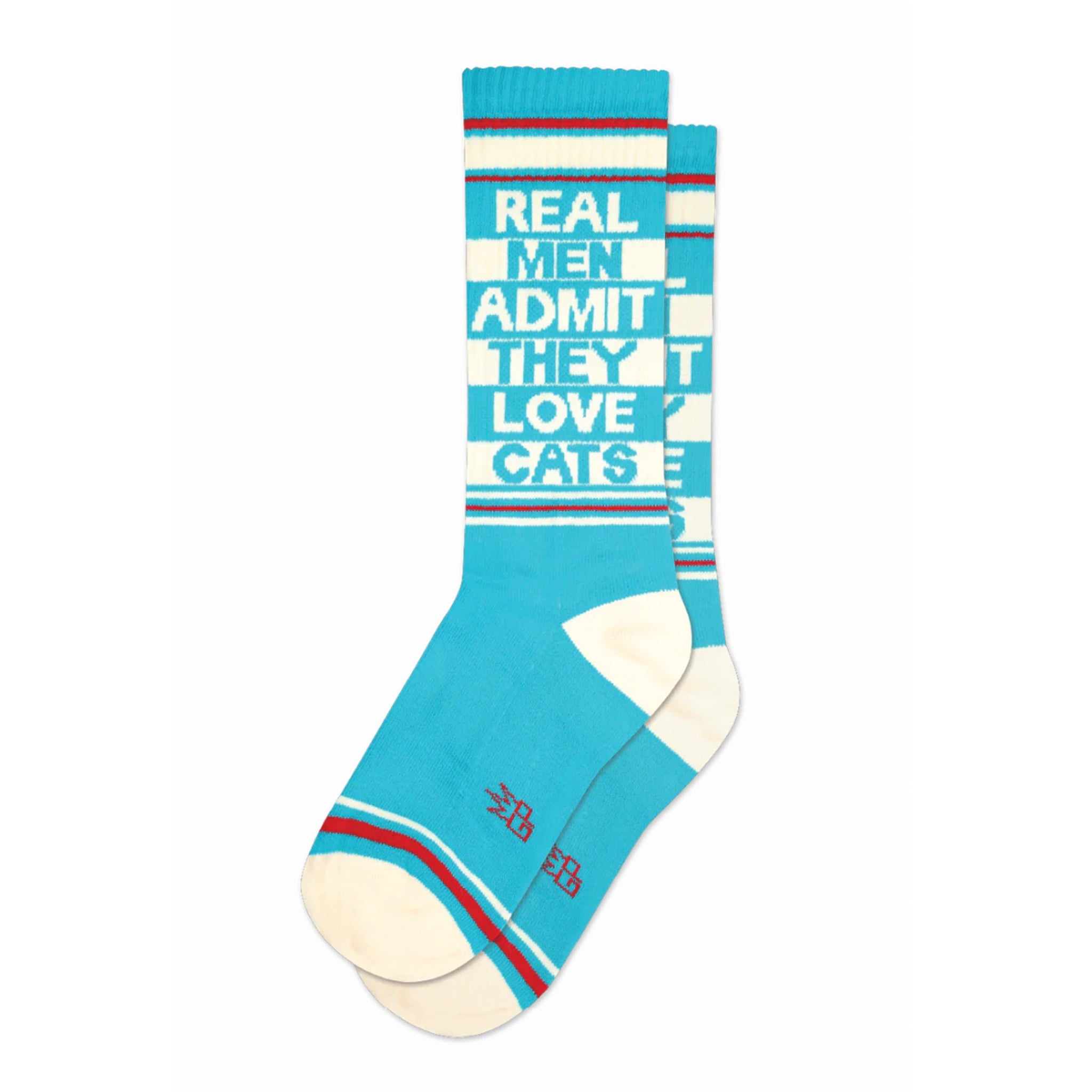 Real Men Admit They Love Cats Gym Socks - [aka]